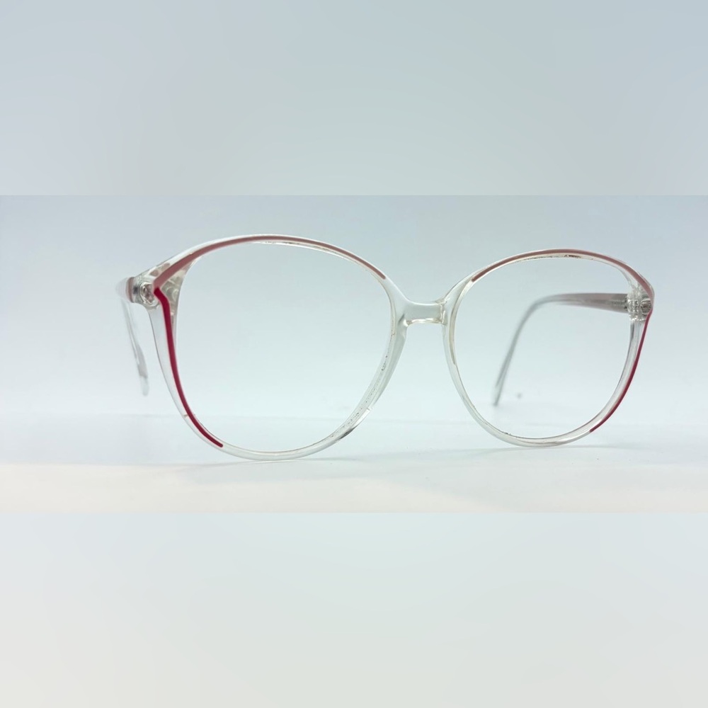 Vintage Lawrence Eyewear 7224 Pink Translucent Oval Sunglasses Frames Onyl
